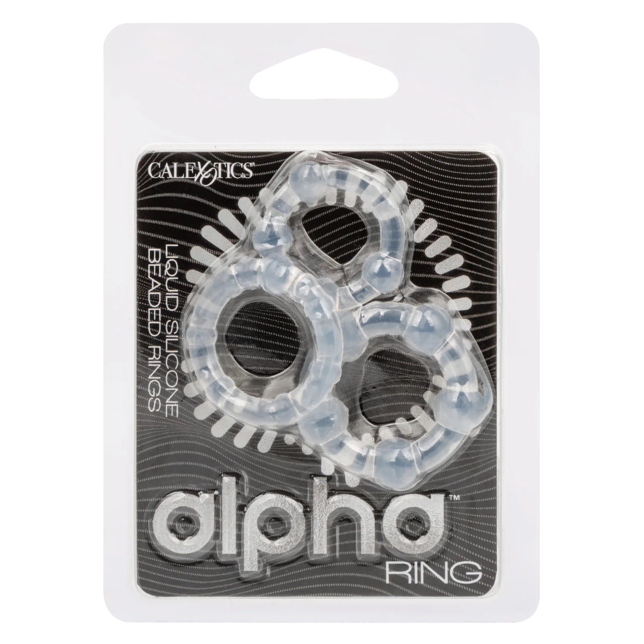 Alpha Liquid Silicone Beaded Rings Set - Clear