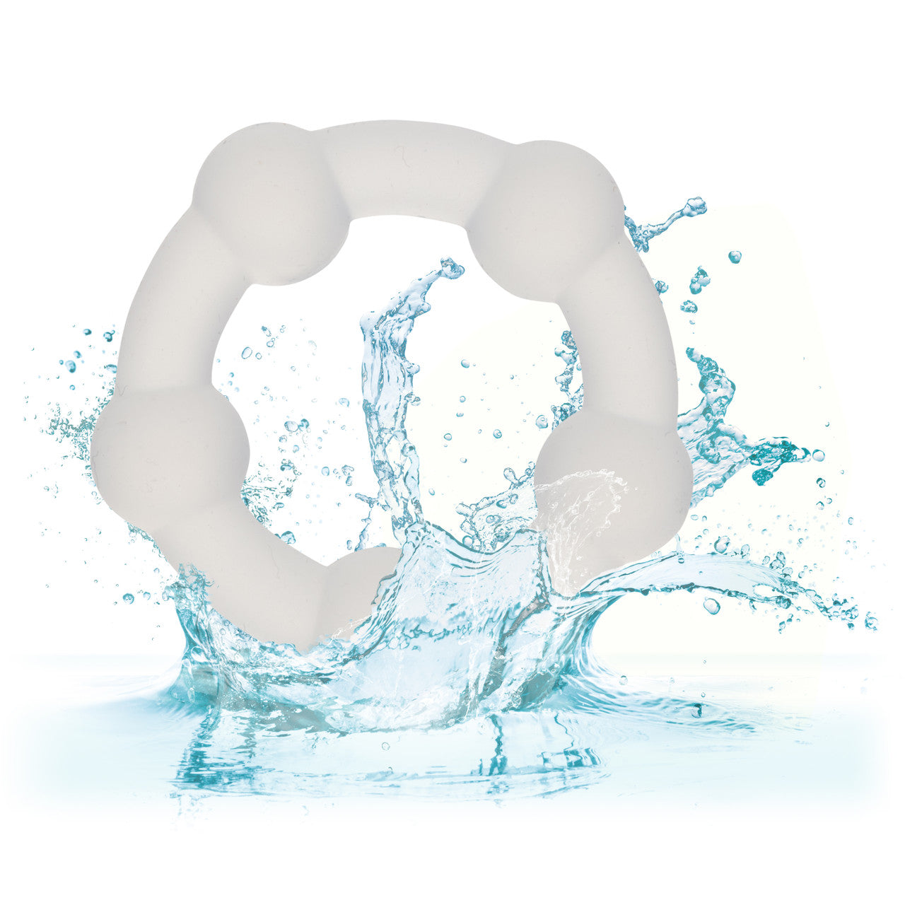 Alpha Liquid Silicone Beaded Rings Set - Clear