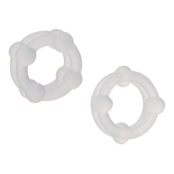Alpha Liquid Silicone Double Stacker Rings - Clear