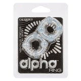 Alpha Liquid Silicone Double Stacker Rings - Clear