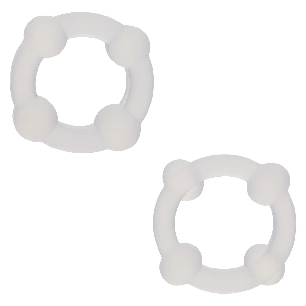 Alpha Liquid Silicone Double Stacker Rings - Clear