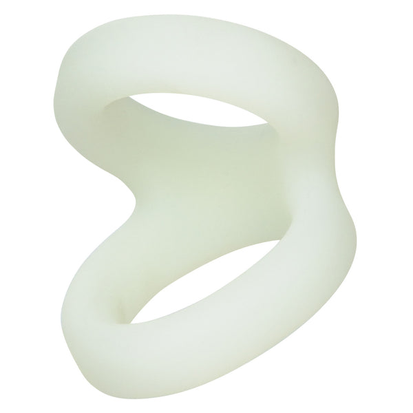 Alpha Liquid Silicone Snug Tugger Glow-In-The-Dark - White