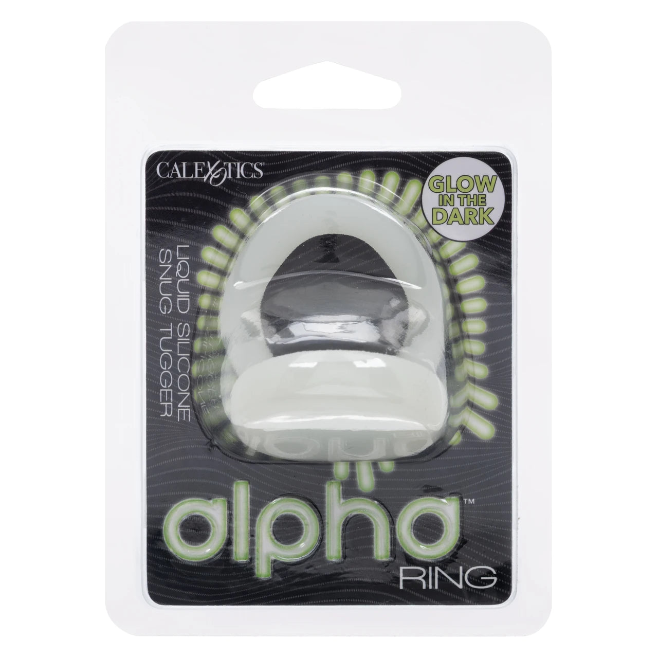 Alpha Liquid Silicone Snug Tugger Glow-In-The-Dark - White