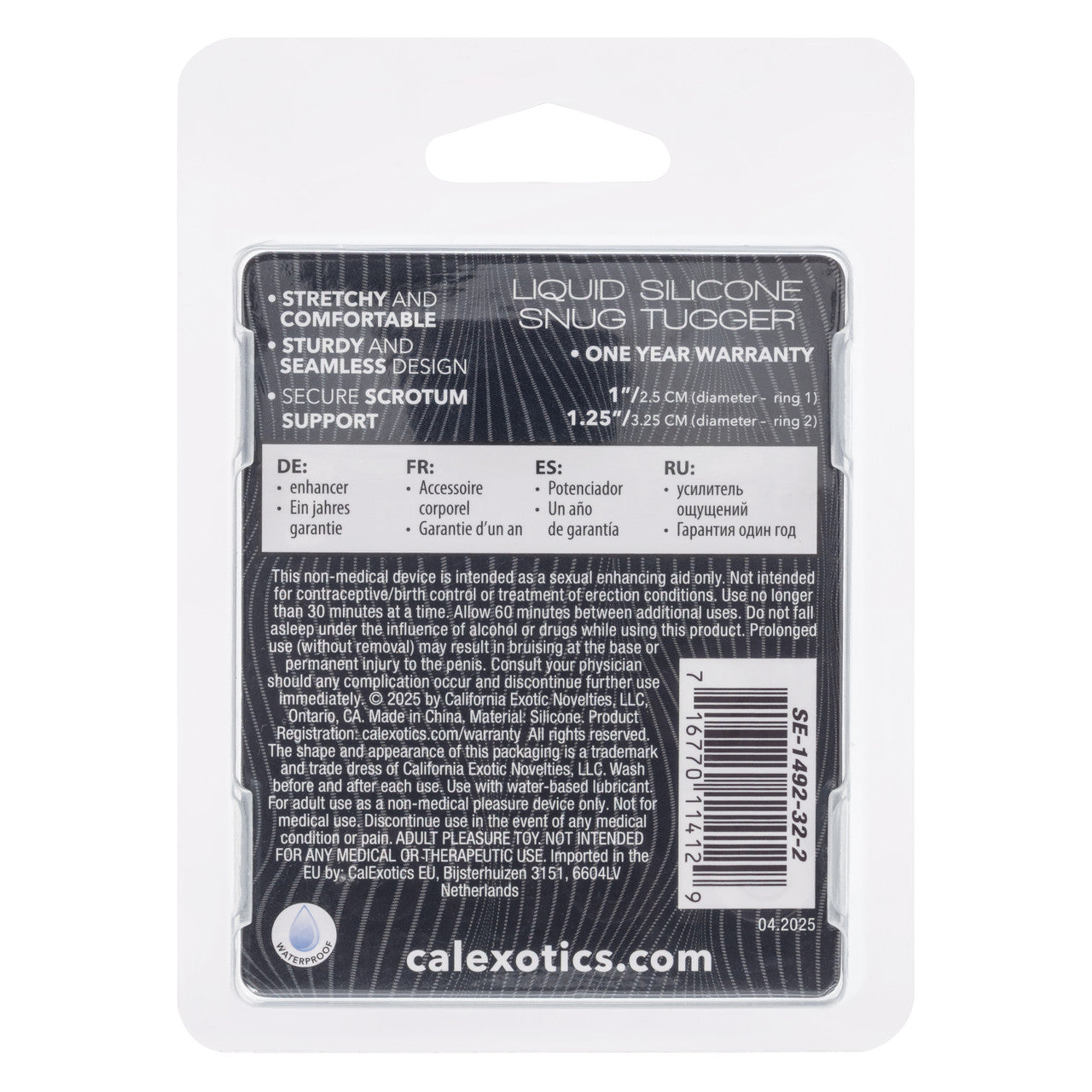 Alpha Liquid Silicone Snug Tugger Glow-In-The-Dark - White