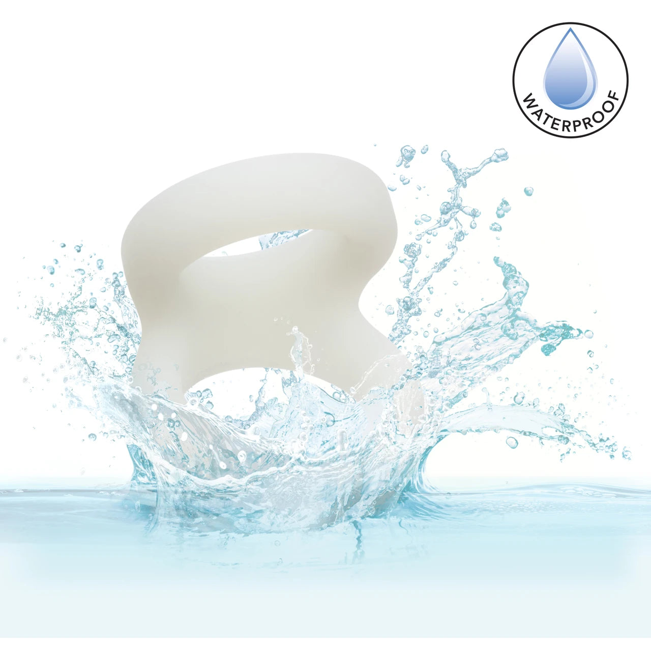 Alpha Liquid Silicone Snug Tugger Glow-In-The-Dark - White