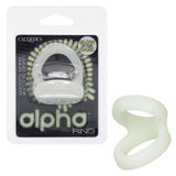 Alpha Liquid Silicone Snug Tugger Glow-In-The-Dark - White