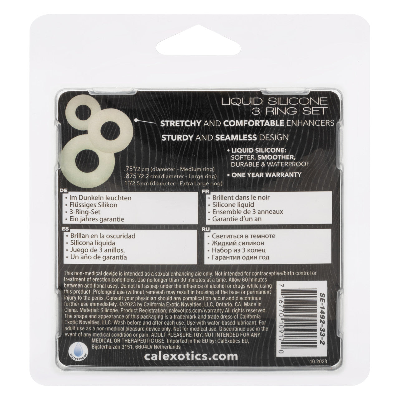 Alpha™ Glow-In-The-Dark Liquid Silicone 3 Ring Set