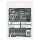Alpha Liquid Silicone Cock Ring Endurance Set (3 Piece) - Black