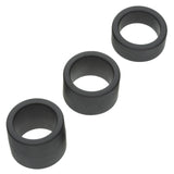 Alpha Liquid Silicone Cock Ring Endurance Set (3 Piece) - Black