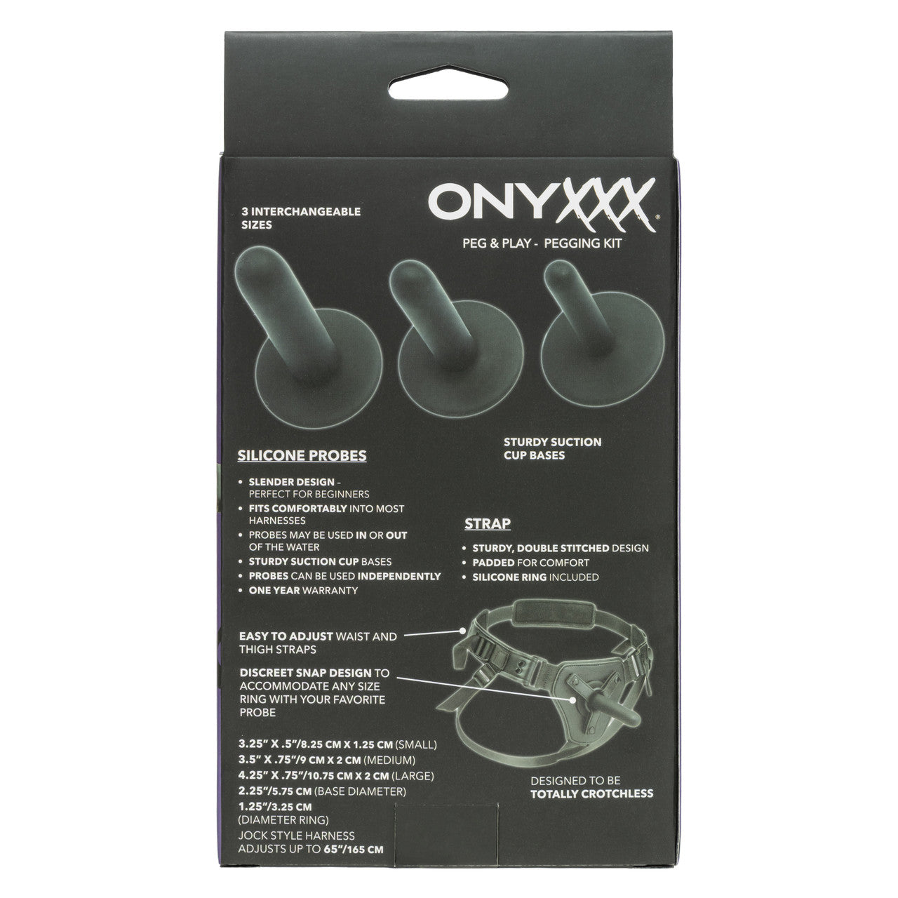 Onyxxx Peg & Play Silicone Pegging Kit (3 Piece) - Black
