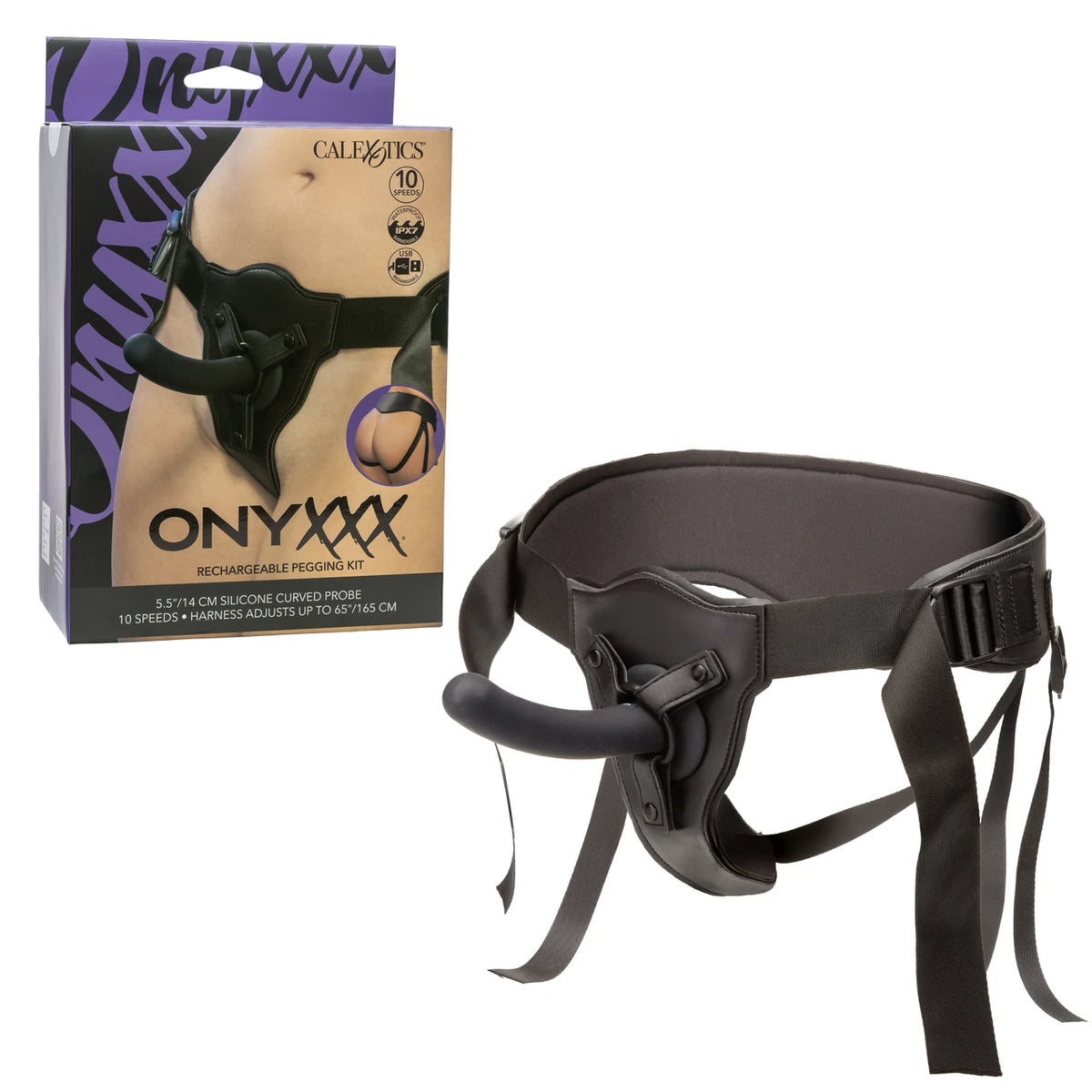 Onyxxx Rechargeable Silicone Pegging Kit - Black