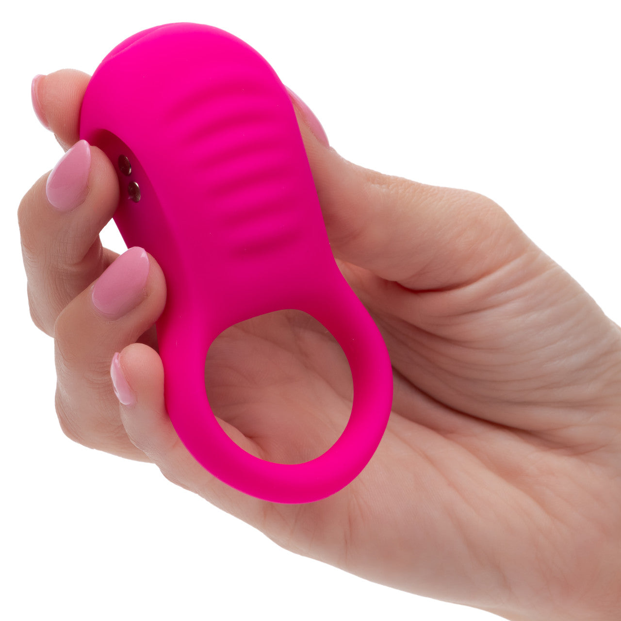 Basic Essentials Rechargeable Ridge Rider Silicone Cock Ring