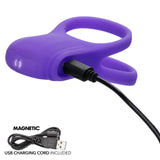 Basic Essentials Rechargeable Dual Support Silicone Cock Ring
