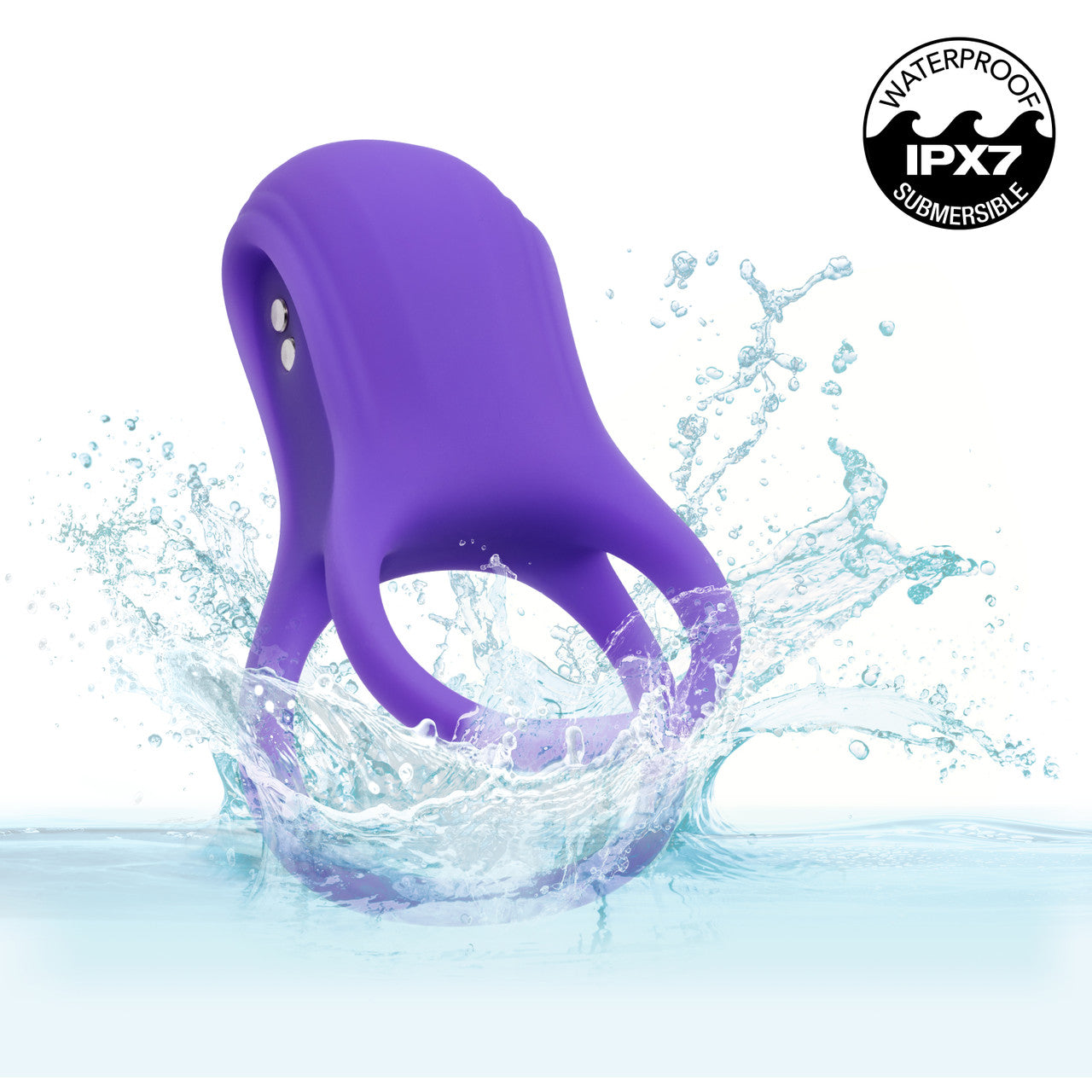 Basic Essentials Rechargeable Dual Support Silicone Cock Ring