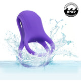 Basic Essentials Rechargeable Dual Support Silicone Cock Ring
