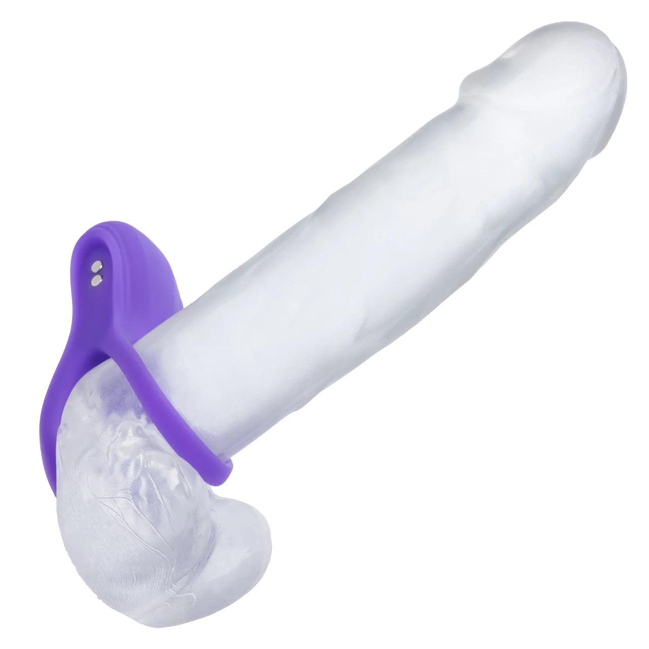 Basic Essentials Rechargeable Dual Support Silicone Cock Ring