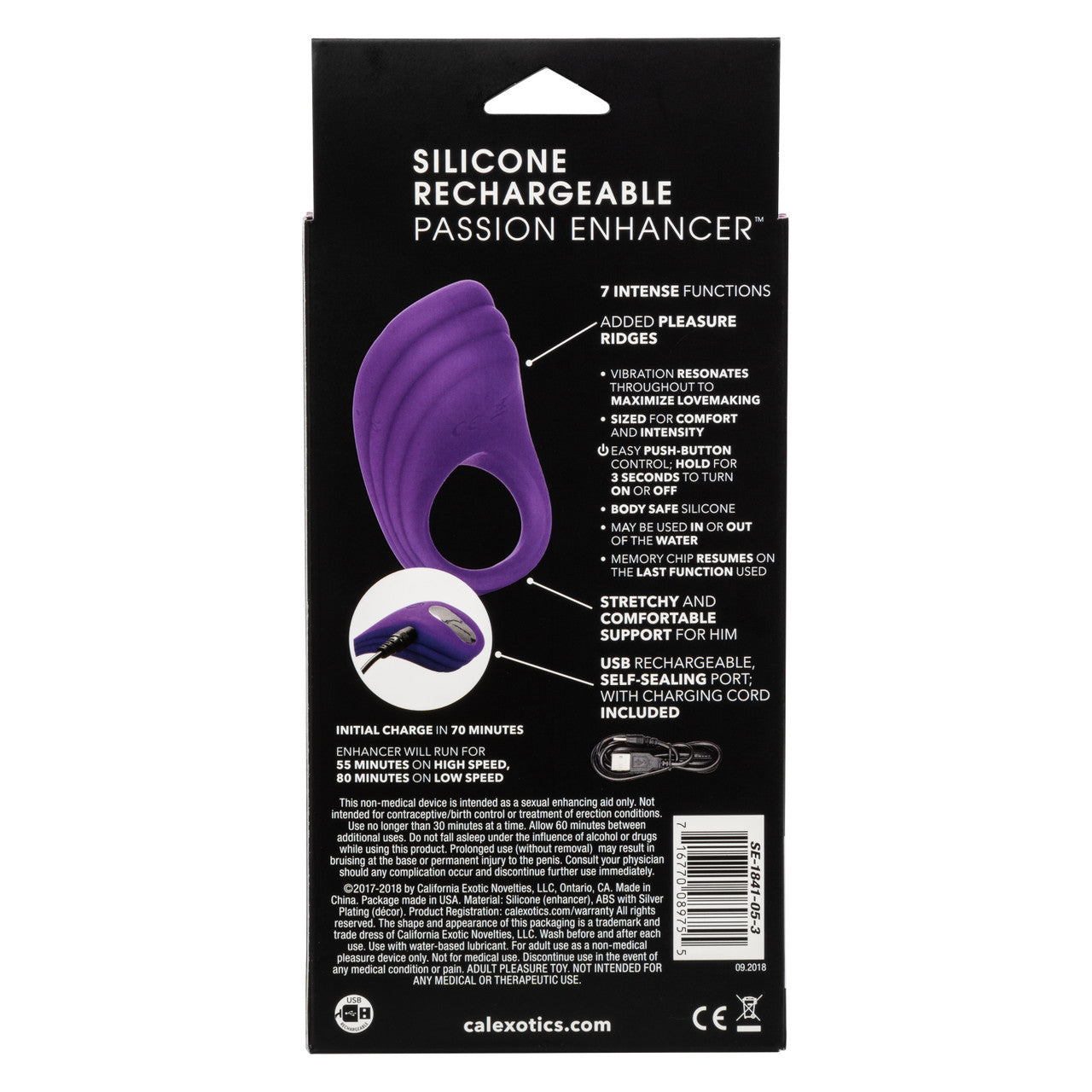 Silicone Rechargeable Passion Enhancer - Purple