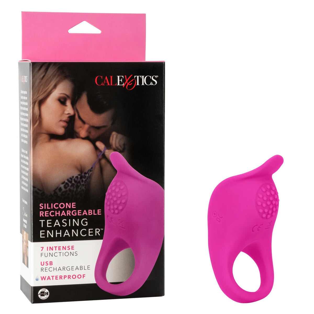Silicone Rechargeable Teasing Enhancer - Pink