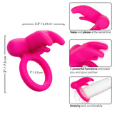 Silicone Rechargeable Triple Clit Flicker - Pink