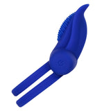 Couples Enhancers Silicone Rechargeable Dual Pleaser Enhancer - Blue