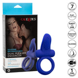 Couples Enhancers Silicone Rechargeable Dual Pleaser Enhancer - Blue