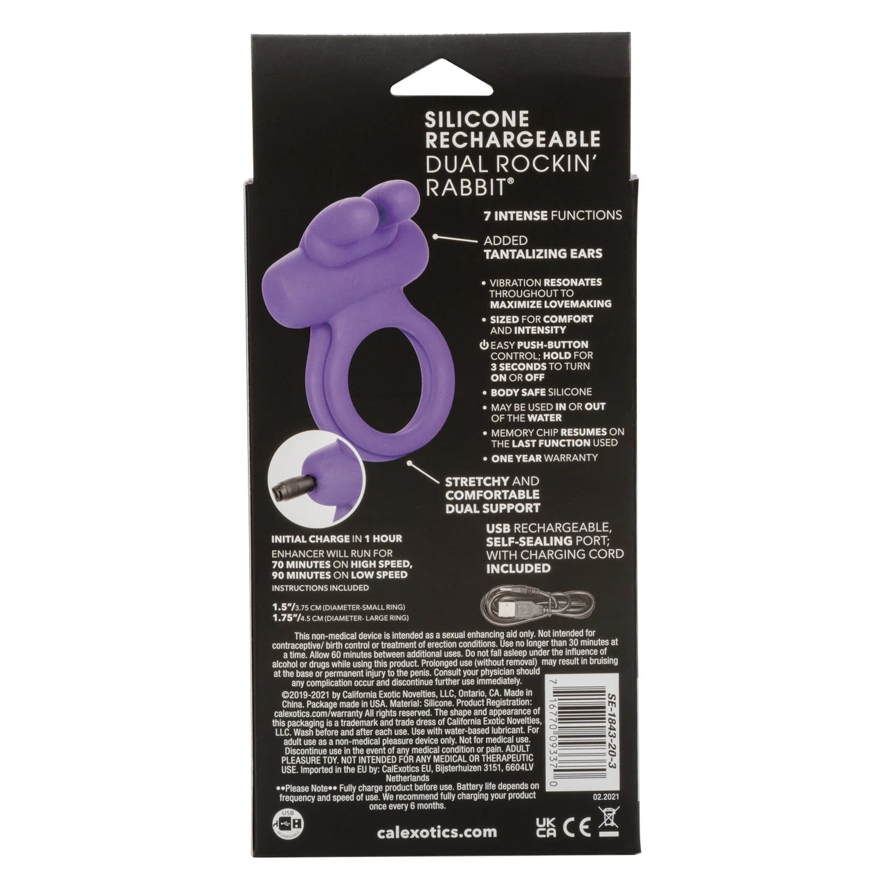 Silicone Rechargeable Dual Rockin� Rabbit Enhancer