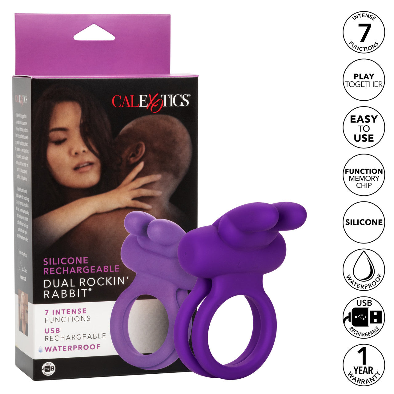 Silicone Rechargeable Dual Rockin� Rabbit Enhancer