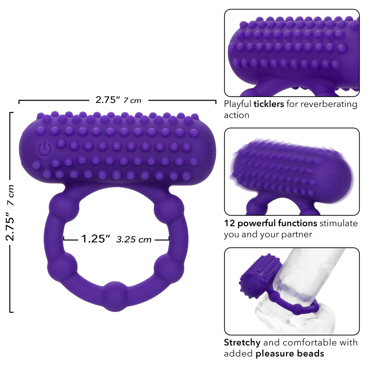 Silicone Rechargeable 5 Bead Maximus® Ring