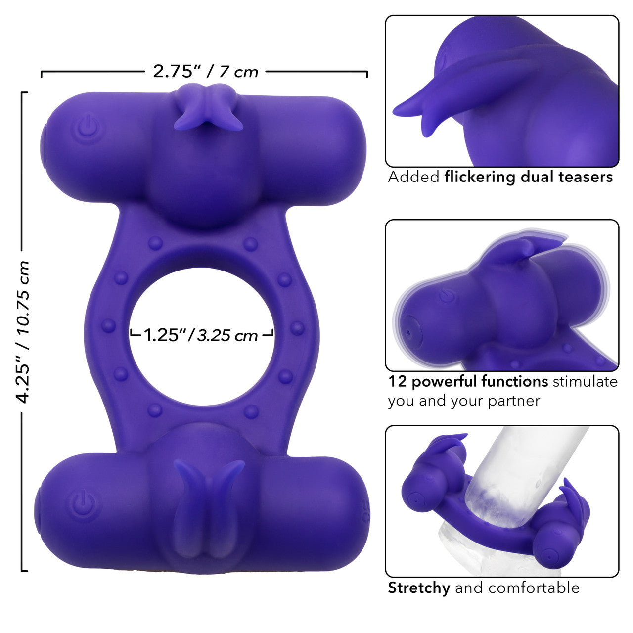 Silicone Rechargeable Triple Orgasm Enhancer