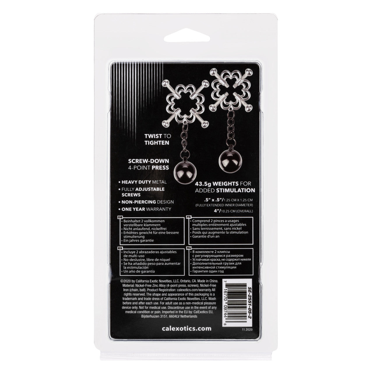 Nipple Grips 4-Point Weighted Nipple Press - Silver