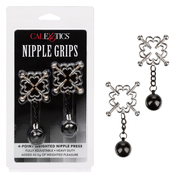 Nipple Grips 4-Point Weighted Nipple Press - Silver