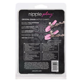 Nipple Play Crystal Chain Nipple Clamps - Pink