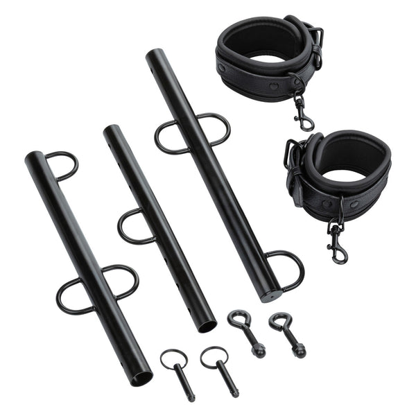 Nocturnal Collection Spreader Bar with Cuffs - Black