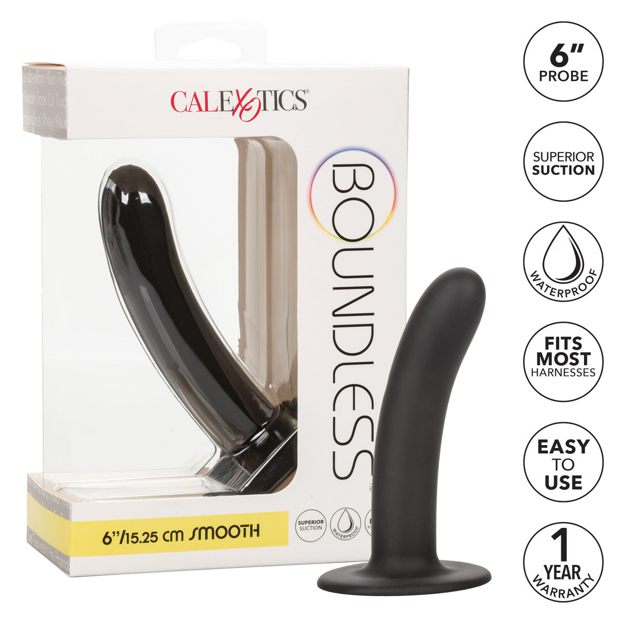 Boundless 6" Dong - Black