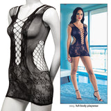 Scandal Peek-A-Boo Mini Dress - Black