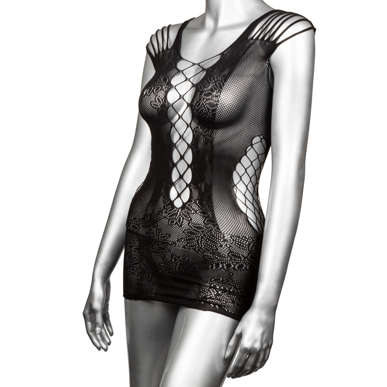 Scandal Peek-A-Boo Mini Dress - Black