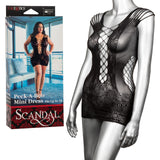 Scandal Peek-A-Boo Mini Dress - Black