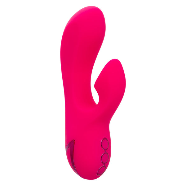California Dreaming Summer Lovin' Venice Beach Babe Rechargeable Silicone Dual Stimulating Vibrator - Pink