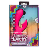 California Dreaming Summer Lovin' Venice Beach Babe Rechargeable Silicone Dual Stimulating Vibrator - Pink