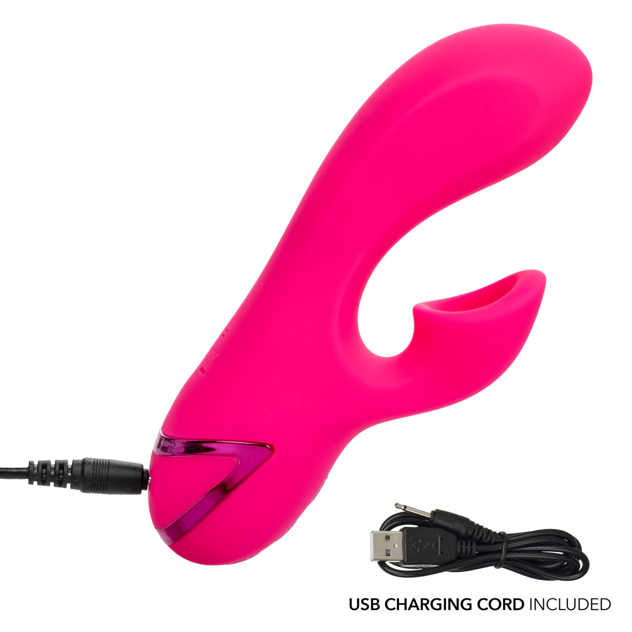 California Dreaming Summer Lovin' Venice Beach Babe Rechargeable Silicone Dual Stimulating Vibrator - Pink