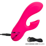 California Dreaming Summer Lovin' Venice Beach Babe Rechargeable Silicone Dual Stimulating Vibrator - Pink