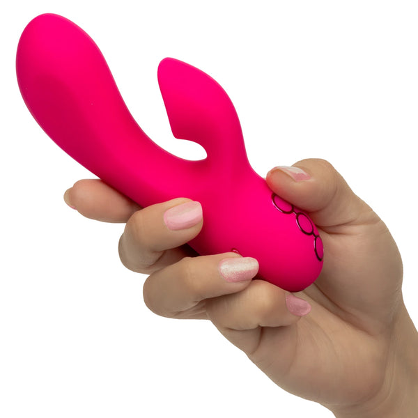 California Dreaming Summer Lovin' Venice Beach Babe Rechargeable Silicone Dual Stimulating Vibrator - Pink