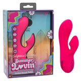 California Dreaming Summer Lovin' Venice Beach Babe Rechargeable Silicone Dual Stimulating Vibrator - Pink
