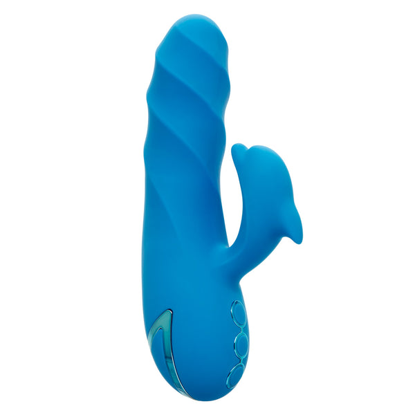 California Dreaming Summer Lovin' Frisco Fantasy Rechargeable Silicone Dual Stimulating Vibrator - Blue