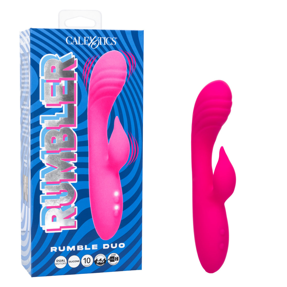 Rumbler Rumble Duo Rechargeable Silicone Rabbit Vibrator - Pink