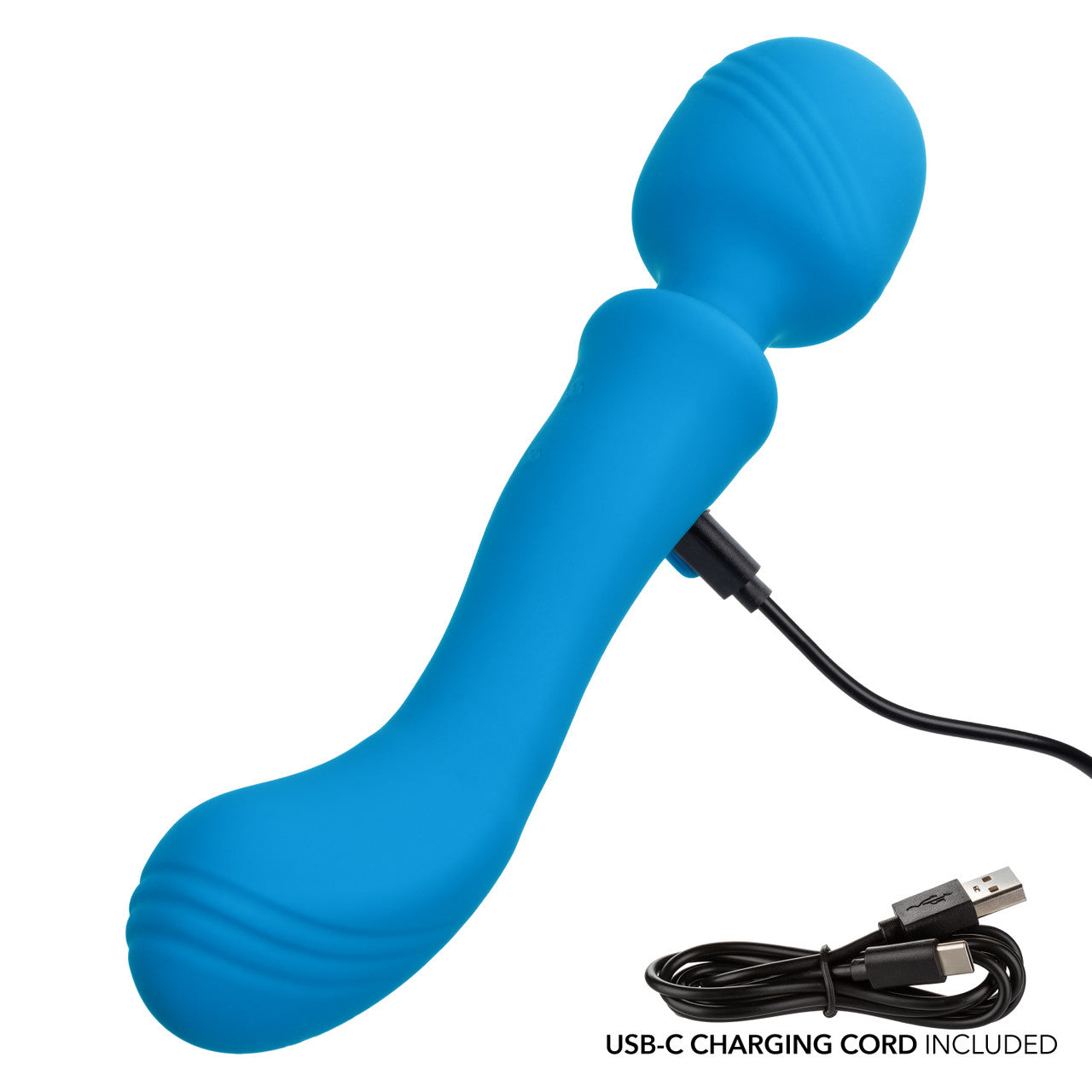 Rumbler Rumble Wand Rechargeable Silicone Vibrator - Blue