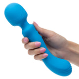 Rumbler Rumble Wand Rechargeable Silicone Vibrator - Blue