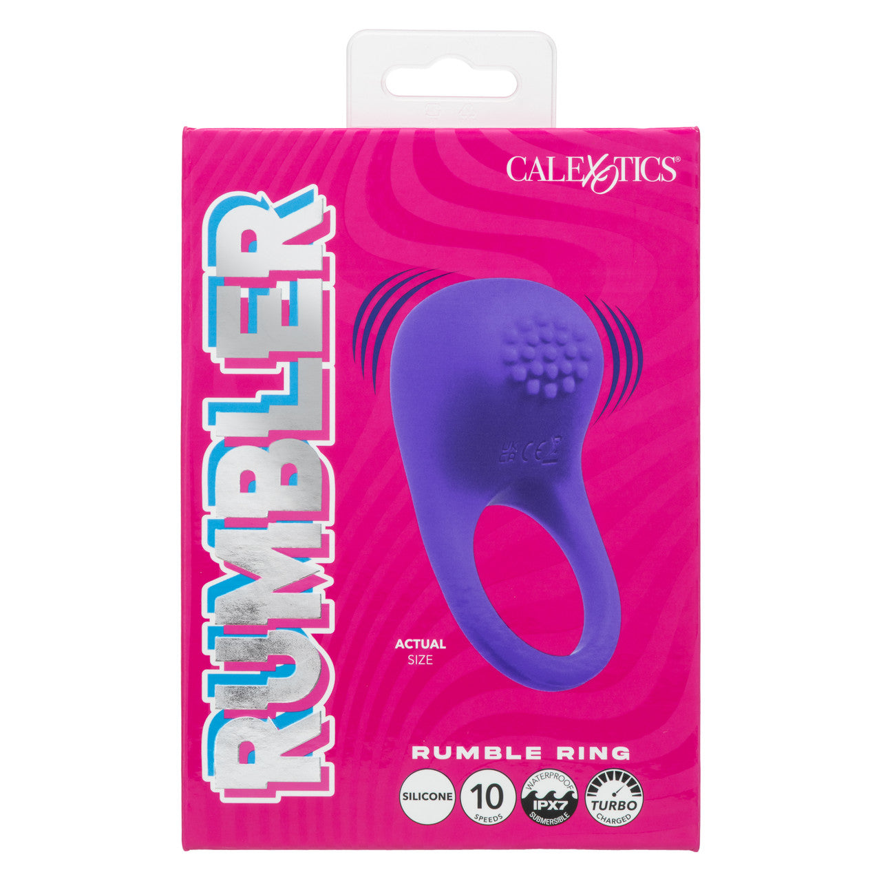 Rumbler Rumble Rechargeable Silicone Cock Ring - Purple