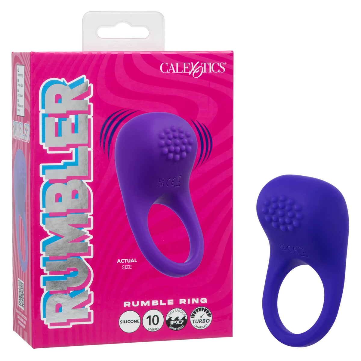 Rumbler Rumble Rechargeable Silicone Cock Ring - Purple