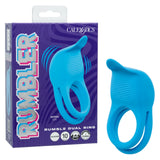 Rumbler Rumble Rechargeable Silicone Dual Cock Ring - Blue